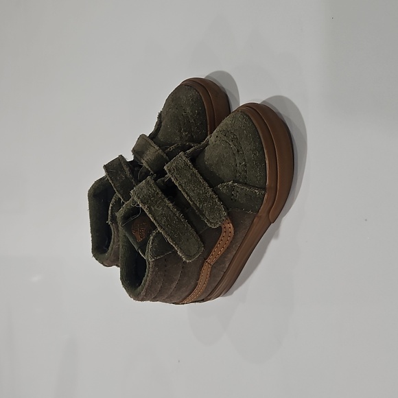 Vans Other - Vans Toddler Sk8-Hi Zipper Olive Green Suede High Top Sneakers Shoes Size 5.0